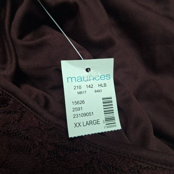 Maurices Lace Dress Purple Womens XXL Layered Slip Mother Bride Groom - Picture 11 of 13